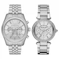  Shop Authentic Michael Kors Lexington Chronograph Silver Dial Silver Steel Strap Watch For Men - MK8789 - Luxxuri