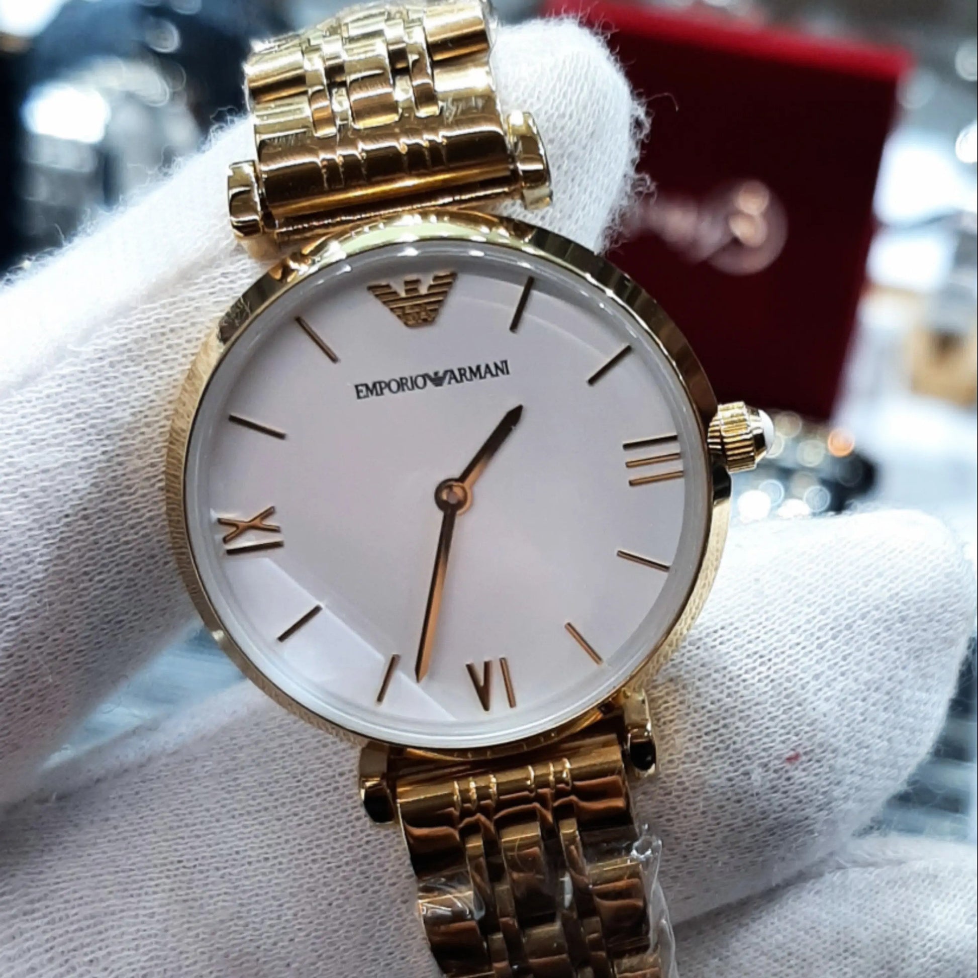  Shop Authentic Emporio Armani Classic Silver Dial Two Tone Steel Strap Watch For Men - AR1839 - Luxxuri