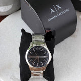  Shop Authentic Armani Exchange Hampton Chronograph Black Dial Silver Steel Strap Watch For Men - AX2103 - Luxxuri