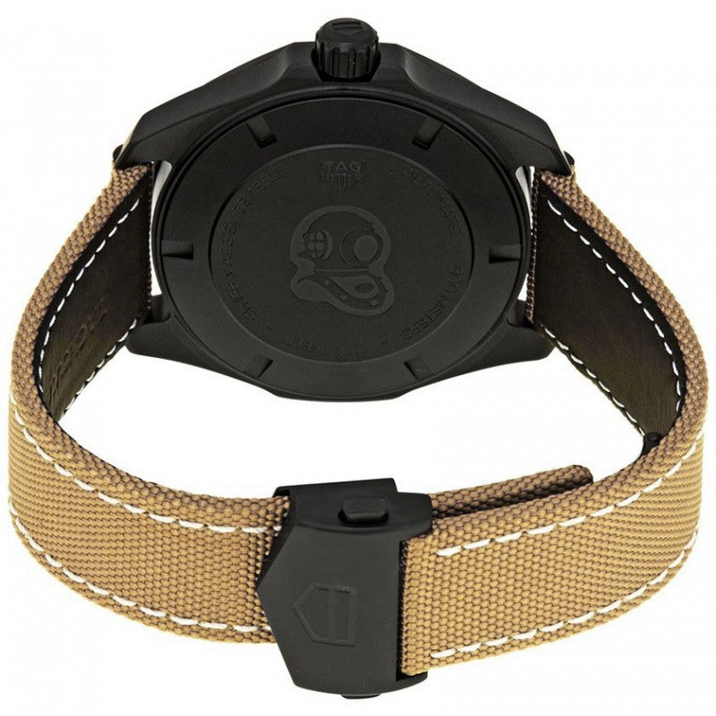  Shop Authentic Tag Heuer Aquaracer 300 Calibre 5 Automatic Black Dial Brown Fabric Strap Watch for Men - WAY208C.FC6383 - Luxxuri