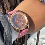  Shop Authentic Michael Kors Mini Pilot Quartz Rose Gold Dial Pink Silicone Strap Watch For Women - MK7375 - Luxxuri