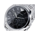  Shop Authentic Emporio Armani Classic Chronograph Black Dial Silver Steel Strap Watch For Men - AR1786 - Luxxuri