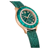  Shop Authentic Swarovski Octea Chrono Green Dial Green Leather Strap Watch for Women - 5672931 - Luxxuri