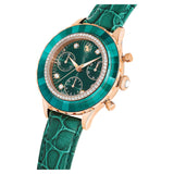  Shop Authentic Swarovski Octea Chrono Green Dial Green Leather Strap Watch for Women - 5672931 - Luxxuri