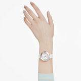  Shop Authentic Swarovski Octea Chrono Crystals White Dial White Leather Strap Watch for Women - 5671150 - Luxxuri
