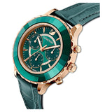  Shop Authentic Swarovski Octea Lux Chrono Emerald Green Dial Green Leather Strap Watch for Women - 5452498 - Luxxuri