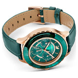  Shop Authentic Swarovski Octea Lux Chrono Emerald Green Dial Green Leather Strap Watch for Women - 5452498 - Luxxuri