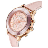  Shop Authentic Swarovski Octea Lux Chrono Pink Dial Pink Leather Strap Watch for Women - 5452501 - Luxxuri