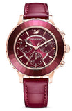  Shop Authentic Swarovski Octea Lux Chrono Red Dial Red Leather Strap Watch for Men - 5646975 - Luxxuri