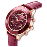  Shop Authentic Swarovski Octea Lux Chrono Red Dial Red Leather Strap Watch for Men - 5646975 - Luxxuri
