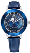  Shop Authentic Swarovski Octea Lux Moon Crystal Blue Dial Blue Leather Strap Watch for Women - 5516305 - Luxxuri