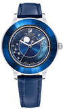  Shop Authentic Swarovski Octea Lux Moon Crystal Blue Dial Blue Leather Strap Watch for Women - 5516305 - Luxxuri