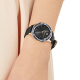  Shop Authentic Swarovski Octea Nova Grey Dial Grey Leather Strap Watch for Women - 5295358 - Luxxuri
