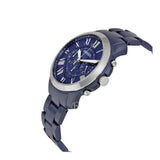  Shop Authentic Fossil Grant Chronograph Blue Dial Blue Steel Strap Watch for Men - FS5230 - Luxxuri