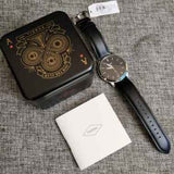  Shop Authentic Fossil The Minimalist Three Hand Black Dial Black Leather Strap Watch for Men - FS5398 - Luxxuri