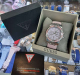  Shop Authentic Guess Limelight Quartz Diamonds Pink Dial Pink Denim Strap Watch For Women - W0775l15 - Luxxuri