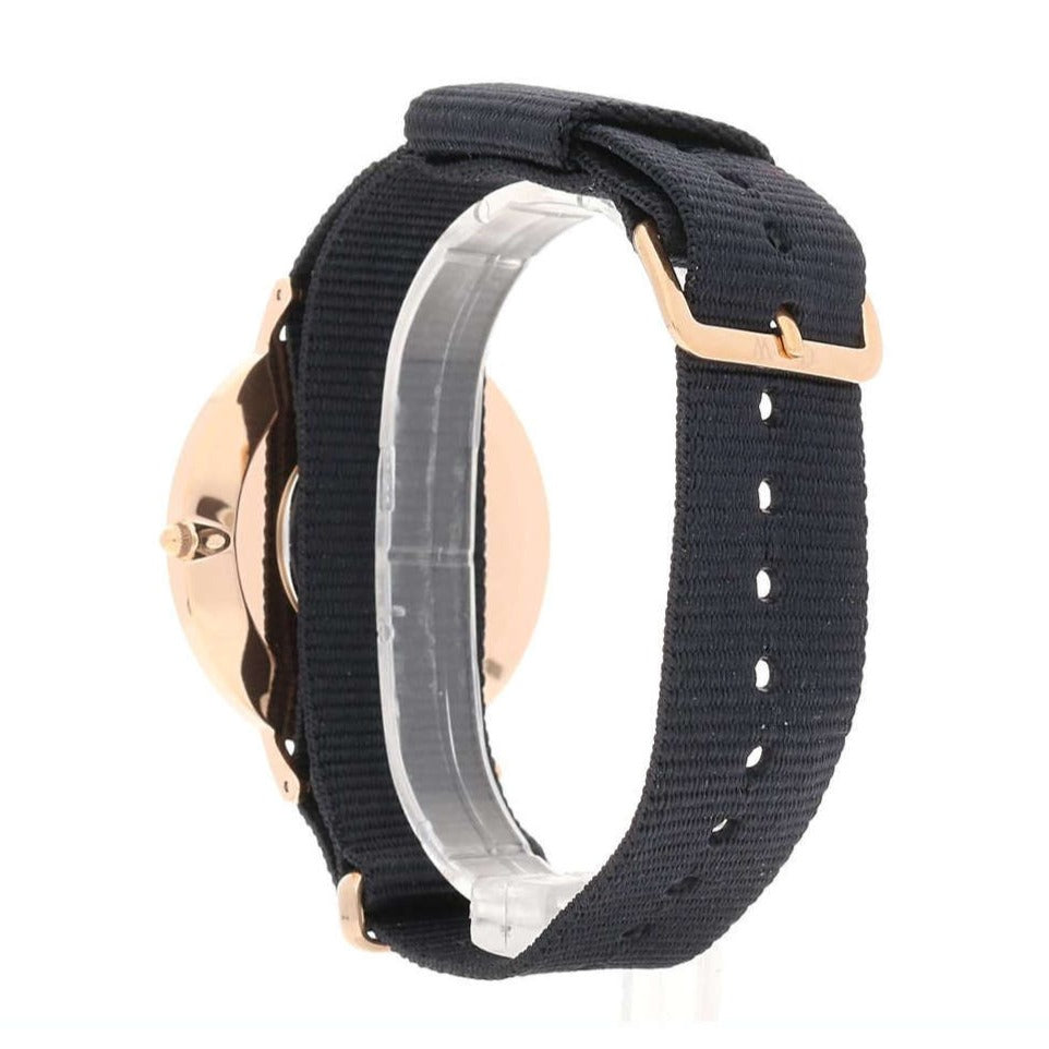  Shop Authentic Daniel Wellington Classic Cornwall Black Dial Black Nylon Strap Watch For Women - DW00100148 - Luxxuri