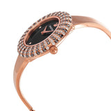  Shop Authentic Swarovski Crystal Rose Black Dial Rose Gold Steel Strap Watch for Women - 5484050 - Luxxuri