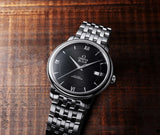  Shop Authentic Omega De Ville Prestige Co-Axial Black Dial Silver Steel Strap Watch for Men - 424.10.40.20.01.001 - Luxxuri