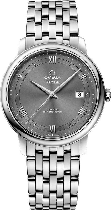  Shop Authentic Omega De Ville Prestige Co-Axial Automatic Grey Dial Silver Steel Strap Watch for Men - 424.10.40.20.06.001 - Luxxuri