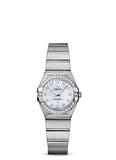 Shop Authentic Omega Constellation Quartz Diamonds Silver Dial Silver Steel Strap Watch for Women - 123.15.27.60.55.004 - Luxxuri