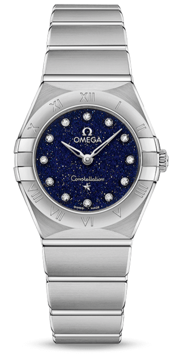  Shop Authentic Omega Constellation Manhattan Quartz Diamonds Blue Dial Silver Steel Strap Watch for Women - 131.10.25.60.53.001 - Luxxuri