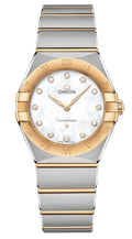 Omega Constellation Manhattan Mother of Pearl Dial Two Tone Steel Strap Watch for Women - 131.20.28.60.55.002