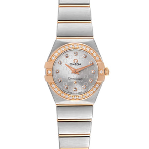  Shop Authentic Omega Constellation Diamonds Mother of Pearl Dial Two Tone Steel Strap Watch for Women - 123.25.27.60.55.006 - Luxxuri