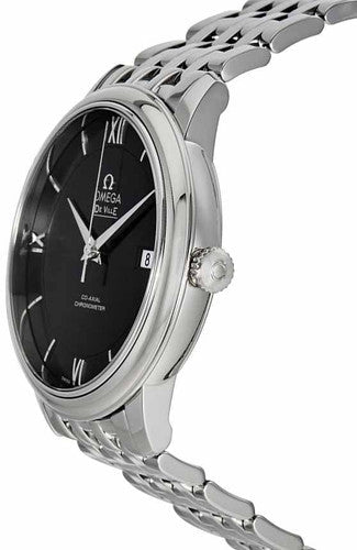  Shop Authentic Omega De Ville Prestige Co-Axial Black Dial Silver Steel Strap Watch for Men - 424.10.40.20.01.001 - Luxxuri