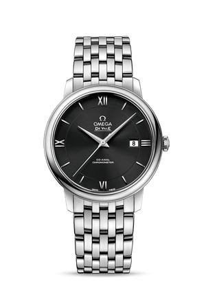  Shop Authentic Omega De Ville Prestige Co-Axial Black Dial Silver Steel Strap Watch for Men - 424.10.40.20.01.001 - Luxxuri