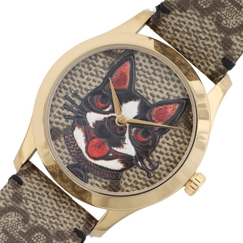  Shop Authentic Gucci G-Timeless Brown Dial Brown Leather Strap Unisex Watch - YA1264057 - Luxxuri
