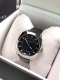  Shop Authentic Gucci GG2570 Quartz Black Dial Black Leather Strap Watch For Men - YA142307 - Luxxuri