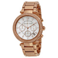  Shop Authentic Michael Kors Parker White Dial with Diamonds Rose Gold Steel Strap Watch for Women - MK5491 - Luxxuri