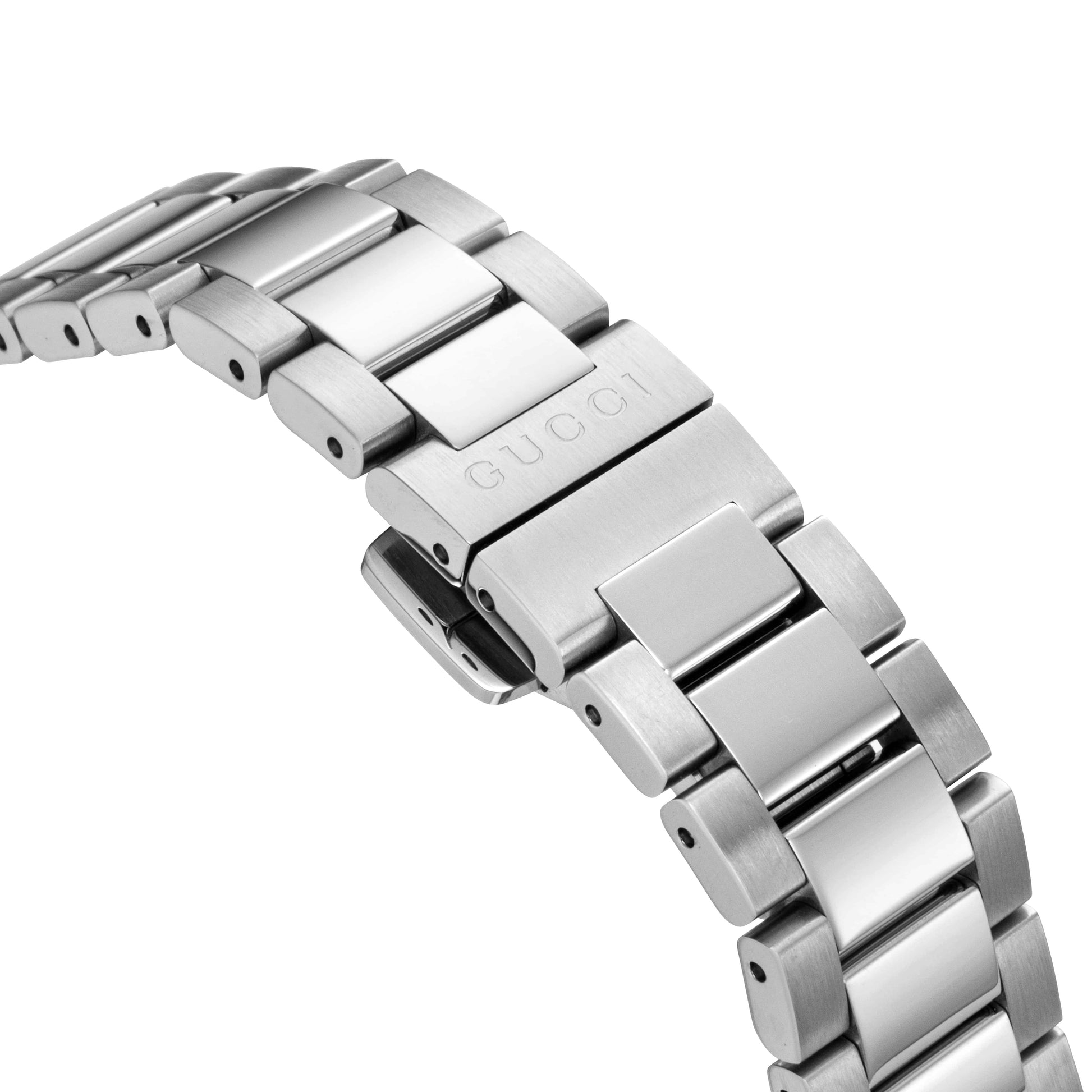  Shop Authentic Gucci G Timeless Quartz Mother of Pearl Pink Dial Silver Steel Strap Watch For Women - YA1265013 - Luxxuri