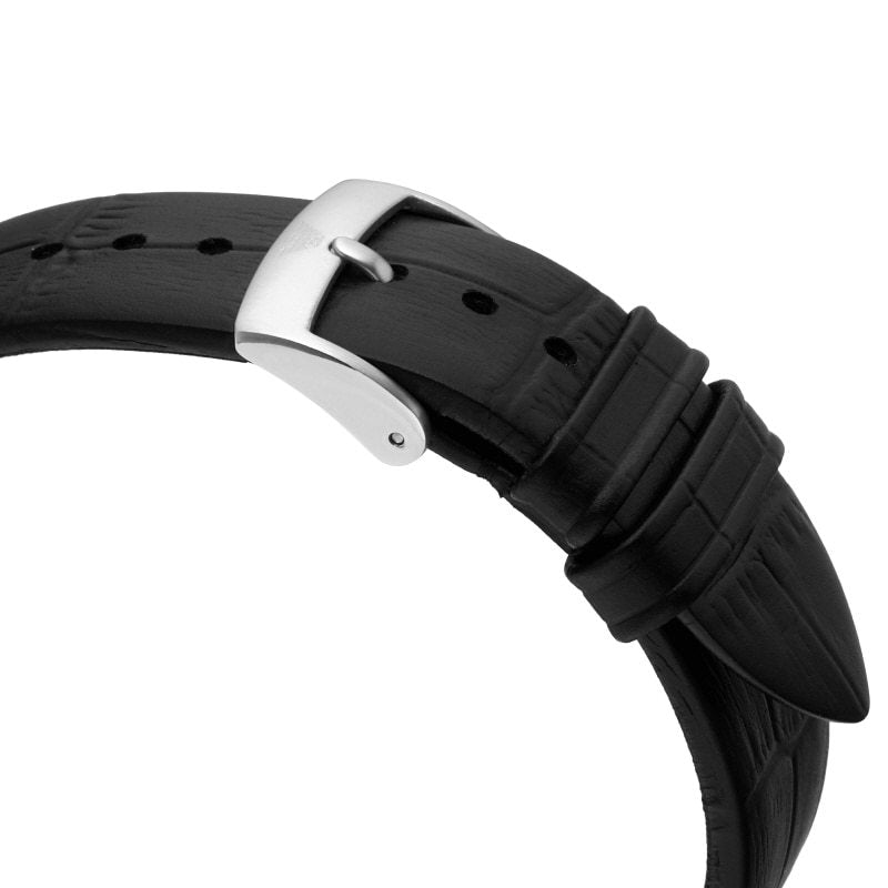  Shop Authentic Emporio Armani Zeta Skeleton Automatic Silver Dial Black Leather Strap Watch For Men - AR60018 - Luxxuri