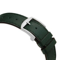  Shop Authentic Gucci Grip Silver Dial Green Leather Strap Unisex Watch - YA157412 - Luxxuri