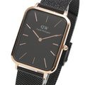  Shop Authentic Daniel Wellington Quadro Pressed Ashfield Black Dial Black Mesh Strap Watch for Women - DW00100467 - Luxxuri