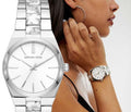  Shop Authentic Michael Kors Channing Quartz White Dial Two Tone Steel Strap Watch For Women - MK6649 - Luxxuri