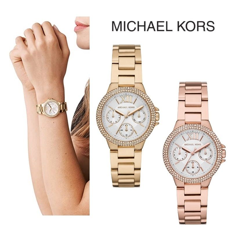  Shop Authentic Michael Kors Mini Camille Chronograph White Dial Rose Gold Steel Strap Watch For Women - MK6844 - Luxxuri
