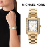  Shop Authentic Michael Kors Emery Three-Hand Crystals Silver Dial Gold Steel Strap Watch for Women - MK4640 - Luxxuri