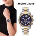  Shop Authentic Michael Kors Lexington Chronograph Blue Dial Two Tone Steel Strap Watch For Women - MK7218 - Luxxuri