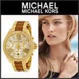  Shop Authentic Michael Kors Wren Gold Dial Two Tone Steel Strap Watch for Women - MK6294 - Luxxuri
