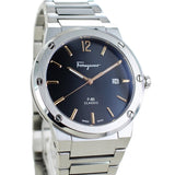  Shop Authentic Salvatore Ferragamo F-80 Classic Black Dial Silver Steel Strap Watch for Men - SFDT02423 - Luxxuri