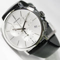 Shop Authentic Calvin Klein Posh Silver Dial Black Leather Strap Watch for Men - K8Q371C6 - Luxxuri