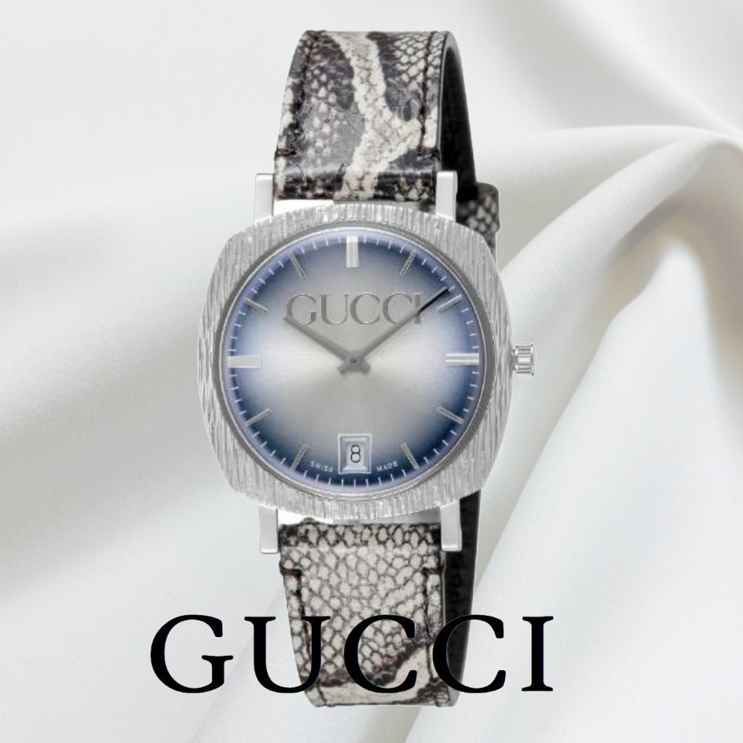Gucci Grip Vintage Silver Stainless Steel Quartz Unisex Watch 35mm - YA152401