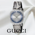  Shop Authentic Gucci Grip Vintage Silver Stainless Steel Quartz Unisex Watch 35mm - YA152401 - Luxxuri