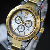  Shop Authentic Versace Classic Chronograph Quartz Silver Dial Two Tone Steel Strap Watch For Men - VEV700519 - Luxxuri