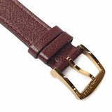  Shop Authentic Gucci Grip Quartz Yellow Gold Dial Maroon Leather Strap Watch For Women - YA157405 - Luxxuri