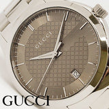  Shop Authentic Gucci G Timeless Brown Dial Silver Steel Strap Watch For Men - YA126445 - Luxxuri