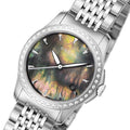  Shop Authentic Gucci G Timeless Diamonds Mother of Pearl Black Dial Silver Mesh Bracelet Watch For Women - YA126507 - Luxxuri